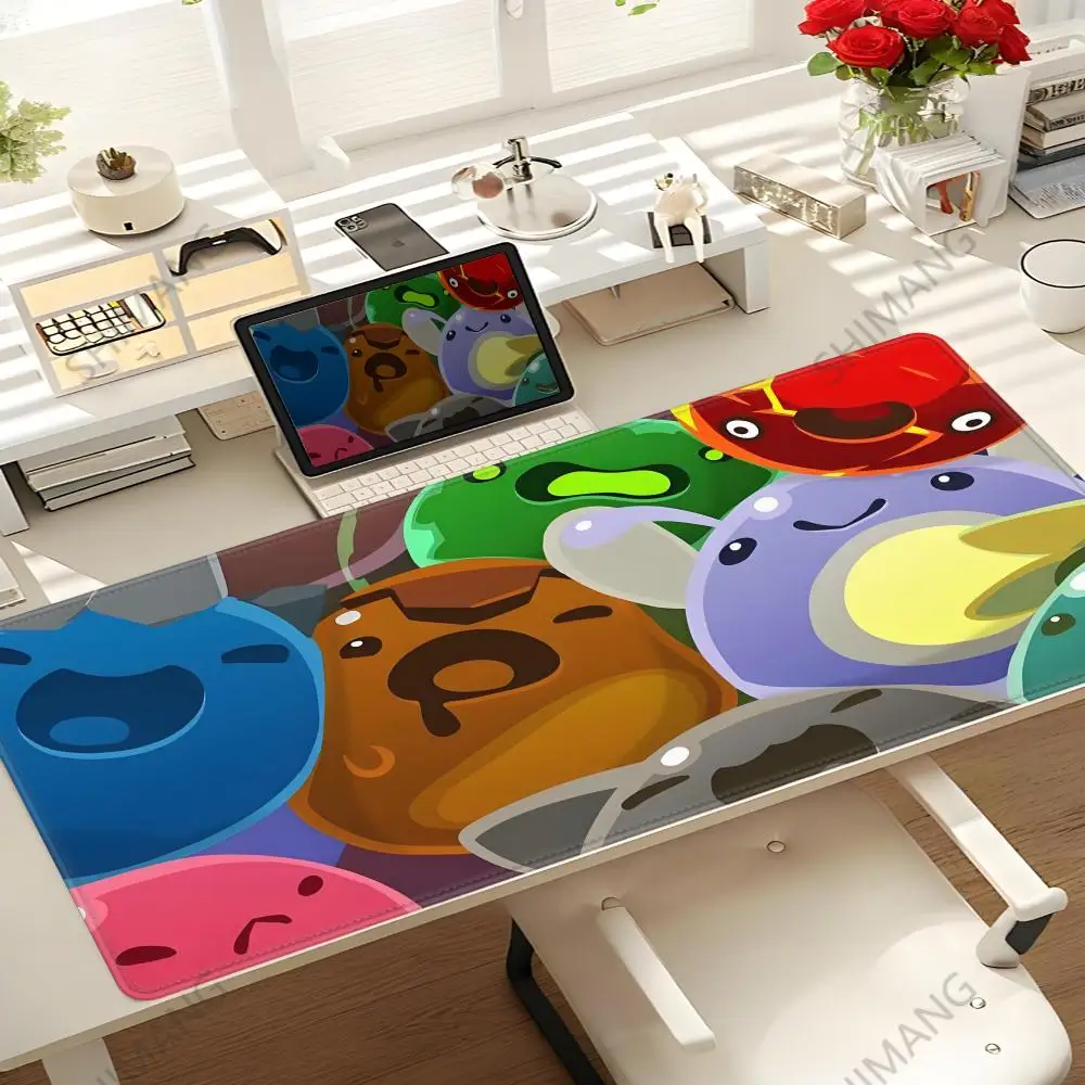 

Gamer Cabinet Slime Rancher 2 Cute Large Mouse Pad Anime Desk Mat Computer Table Office Accessories Pc Gaming Mousepad Keyboard