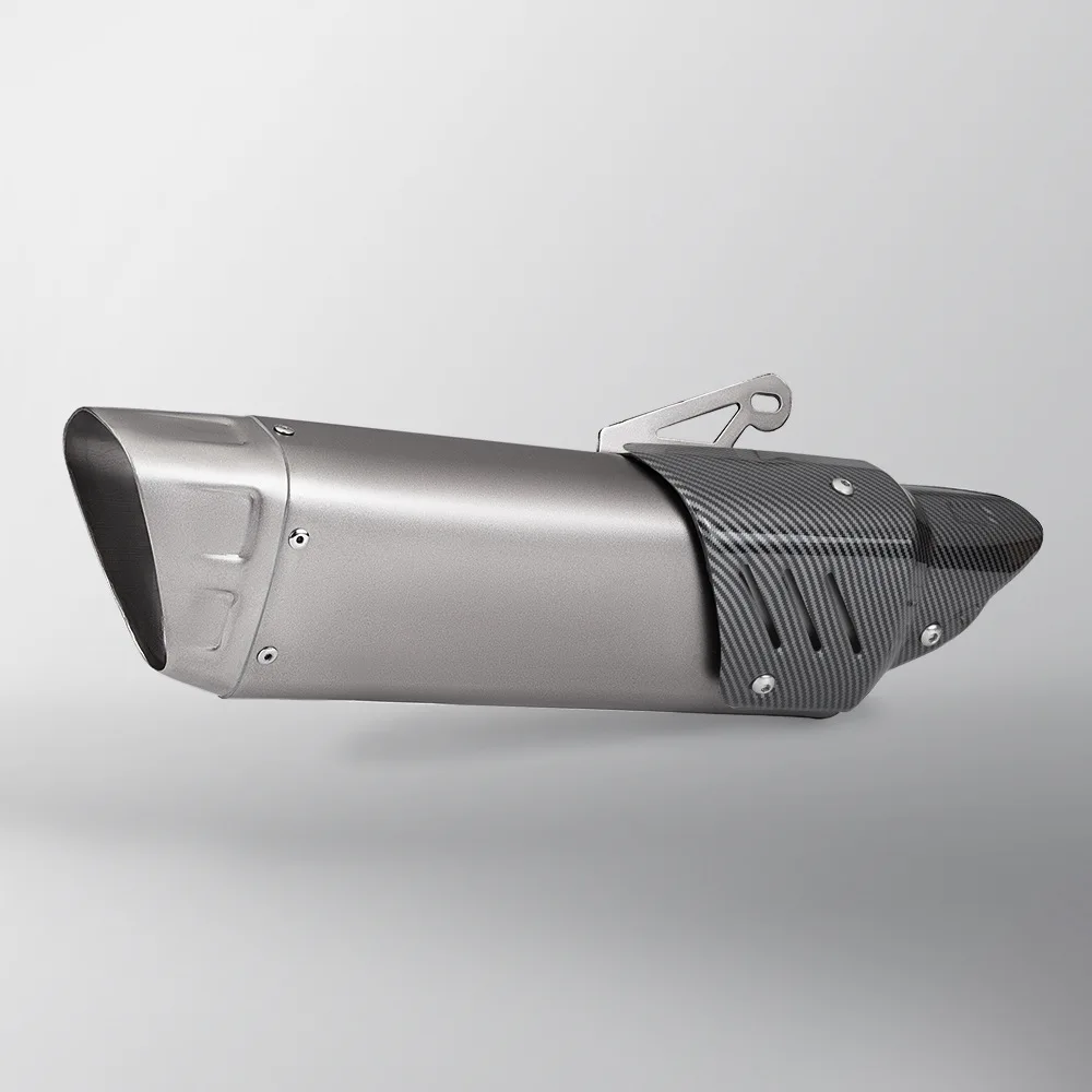 Locomotive exhaust pipe For Z900 NINJA400 R3 MT09 MT07 K12 tail section, carbon fiber cover - view 3