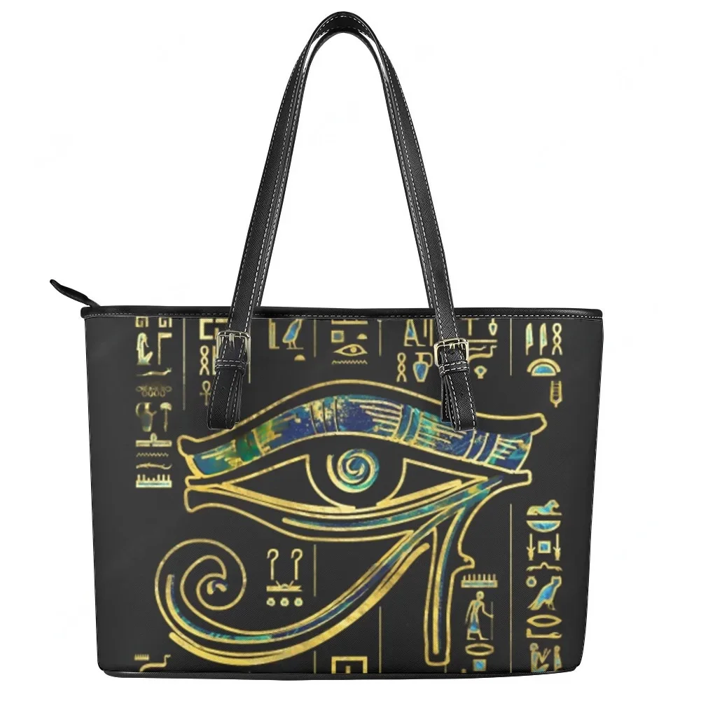 

Кожаная сумка через плечо с индивидуальным дизайном «Глаз Гора» (Египетский Бог), винтажная, для женщин и мужчин, деловая, дорожная