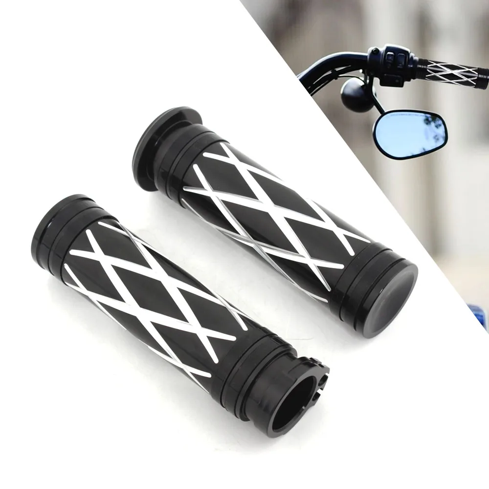 

Motorcycle Handlebar Hand Grip 1'' 25mm Handle Bar Grips Aluminum For Harley Sportster XL 883 1200 Touring Dyna XR VRSC Softail