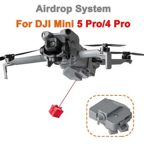 Airdrop System for DJI Mini 5 Pro/Mini 4 Pro Drone Payload Dropper Gift Delivery Device 130g Max Load