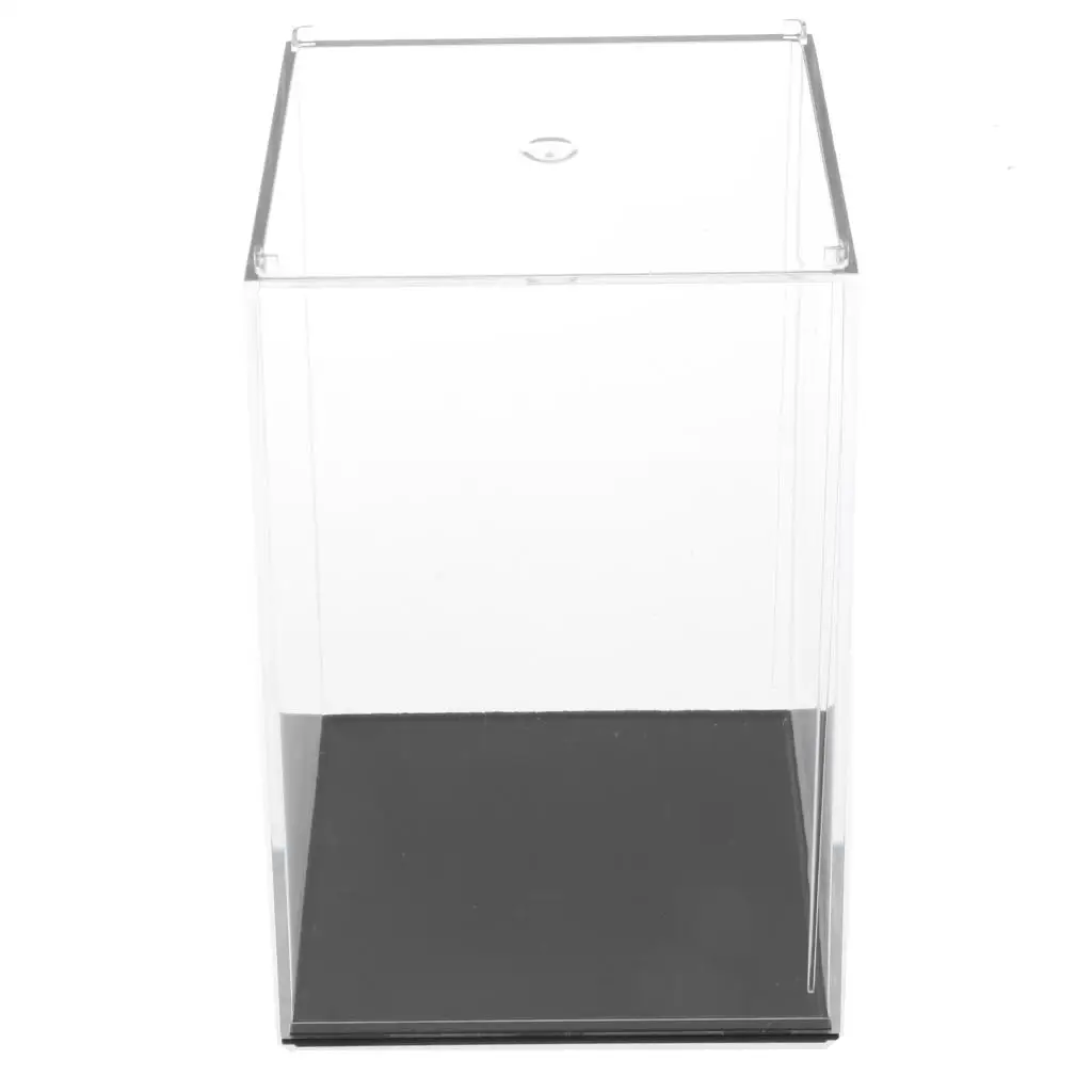 Vitrine transparente en acrylique anti-poussière, boîte assemblée pour gâteaux, figurines d'action, étui de prévention du beurre, taille 10L * 10W * 14cm H