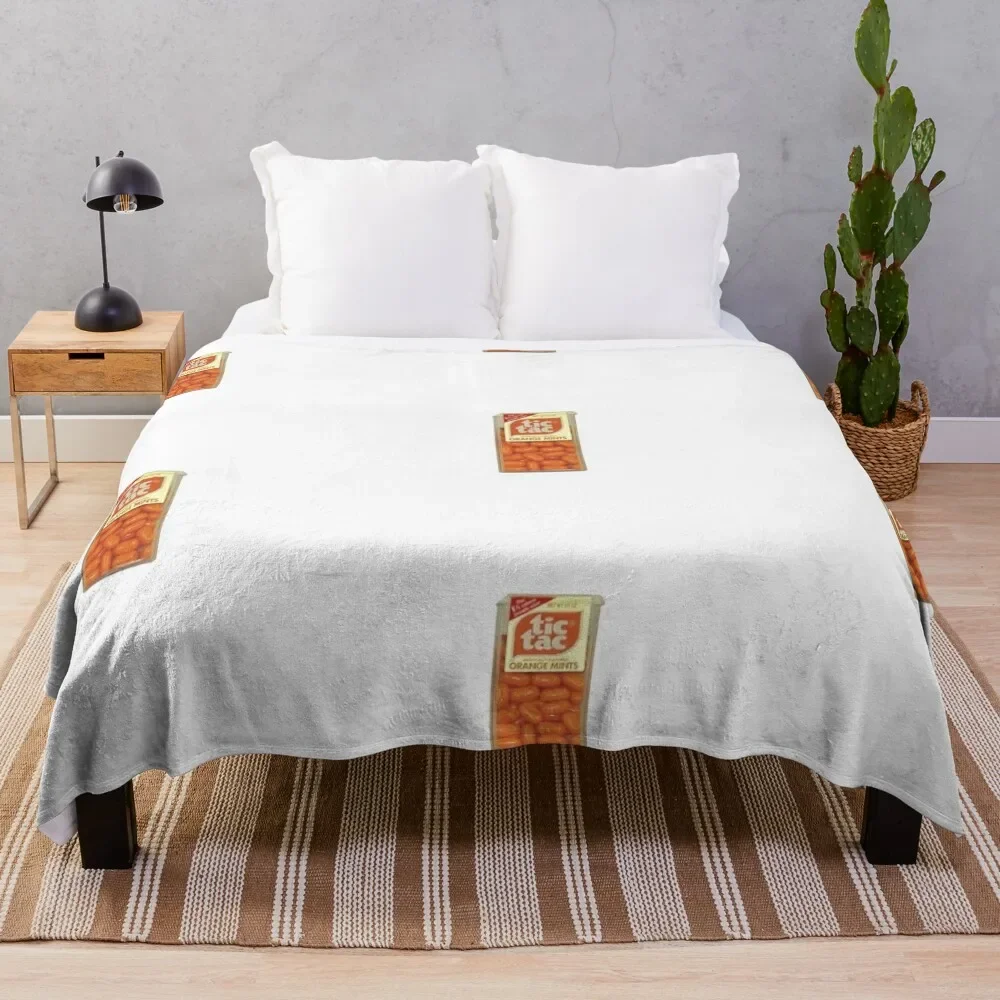 

Orange tic tac design Throw Blanket Soft Breathable Blanket for Night Sleeping