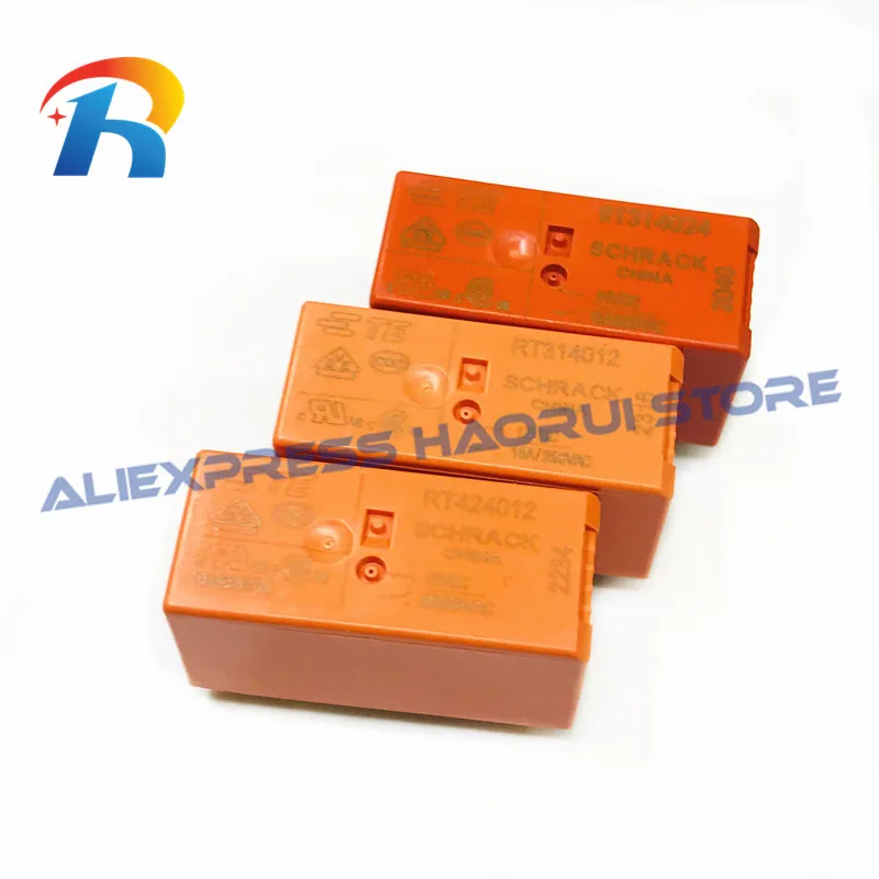 5Pcs Power Relays RT314005 RT314012 RT314024 RT424005 RT424012 RT424024 RTE24005 RTE24012 RTE24024 5V 12V 24V 8A/16A 8Pins Relay