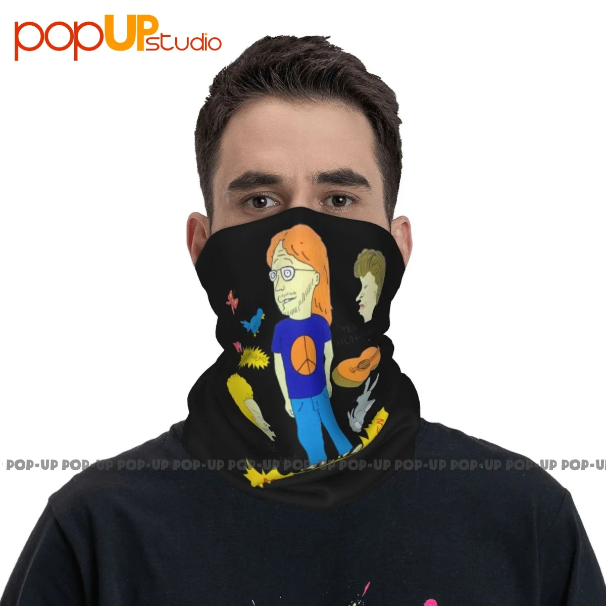 Mtv Beavis e Butt Head Bandana para Adultos, desenhos animados Neck Gaiter, máscara facial, Adulto Bandana, Mr.Van Driven, Sitcom