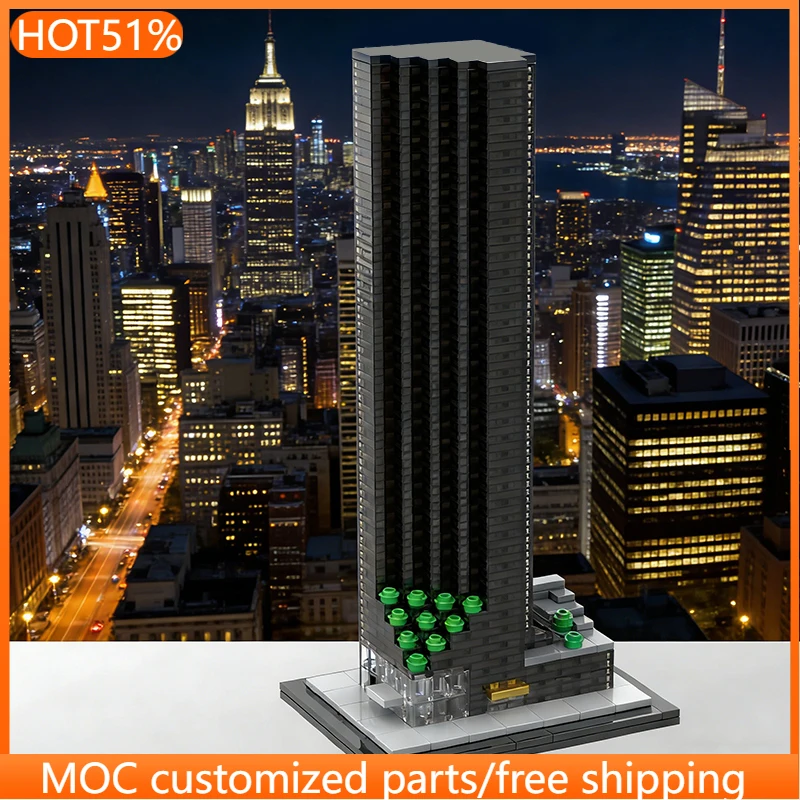 

974 PCS Construction mixed-use skyscraper MOC Customize Modular Building Block Kids Creative Design DIY Boys Holiday Toy Gifts