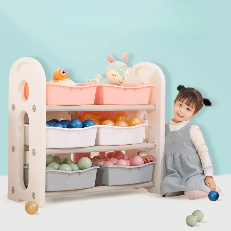 Children's Toy Storage Rack Living Room Household Organizer Infant Clothes Finishing Cabinet Baby Storage Furniture