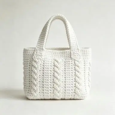 Knitted Wool Tote Bag image 1