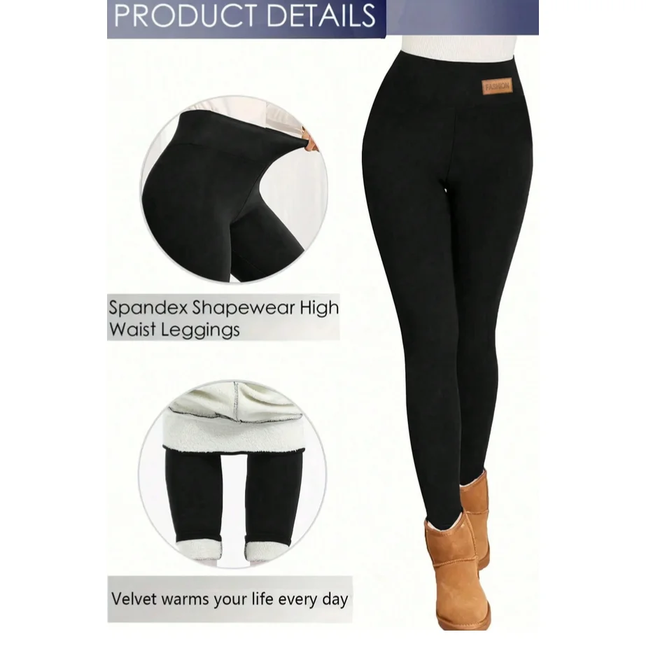

3 Types Super Warm Winter Leggings Of Women Skinny Stretch High Waist Prevent Cold Leggings Casual Classic Pants