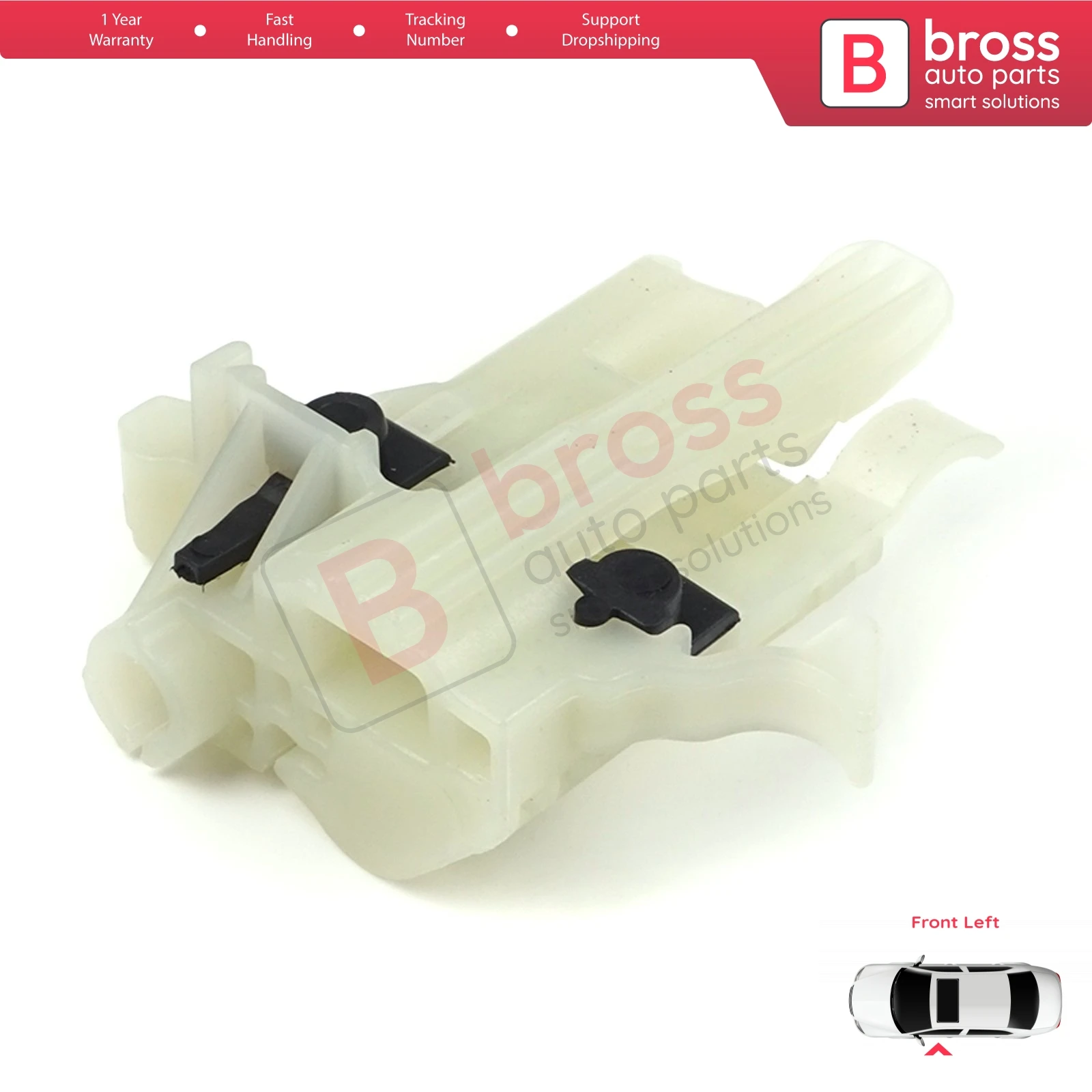 Bross Auto Parts BWR5235 Window Regulator Repair Clips Front Left Door 68070267AD for Fiat 500 2007-On Ship From turkey