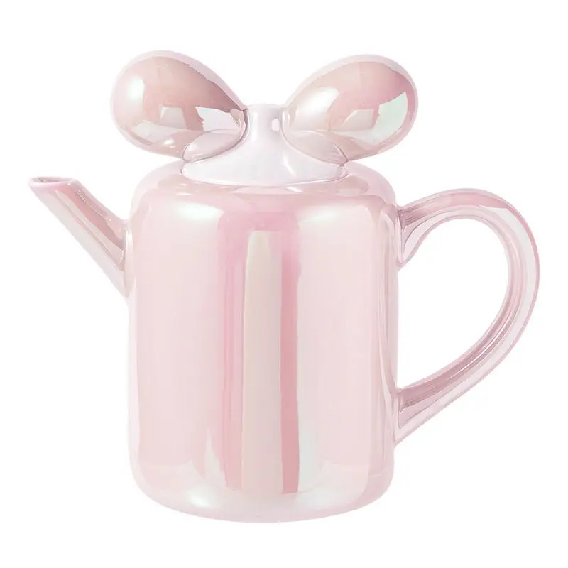 European Ceramic Tea Set Bow Kettle Home Ceramic Coffee Cup Dish Afternoon Tea Set Simple Breakfast Milk Mug Home Decoration New