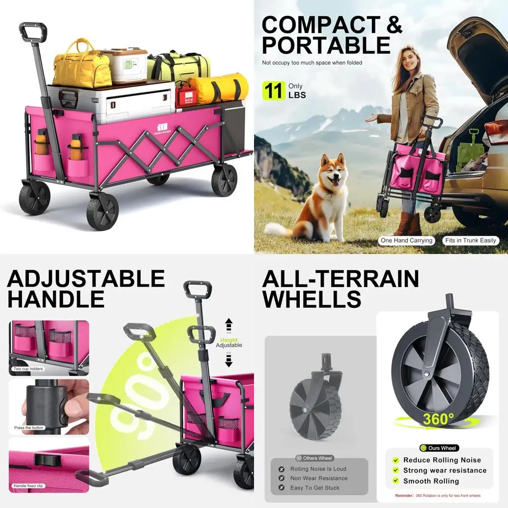 

Складная универсальная тележка с функцией наклона, портативная усиленная тележка для покупок, продуктов, садоводства, кемпинга и активного отдыха на природе