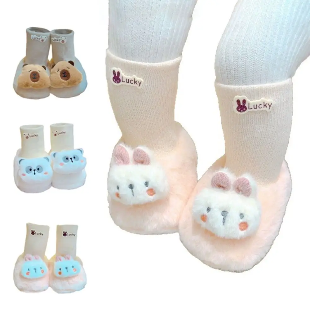 

Cute Warm Socks Shoes Soft Newborn Floor Socks Cartoon Anti Slip Warm Walking Shoes Winter