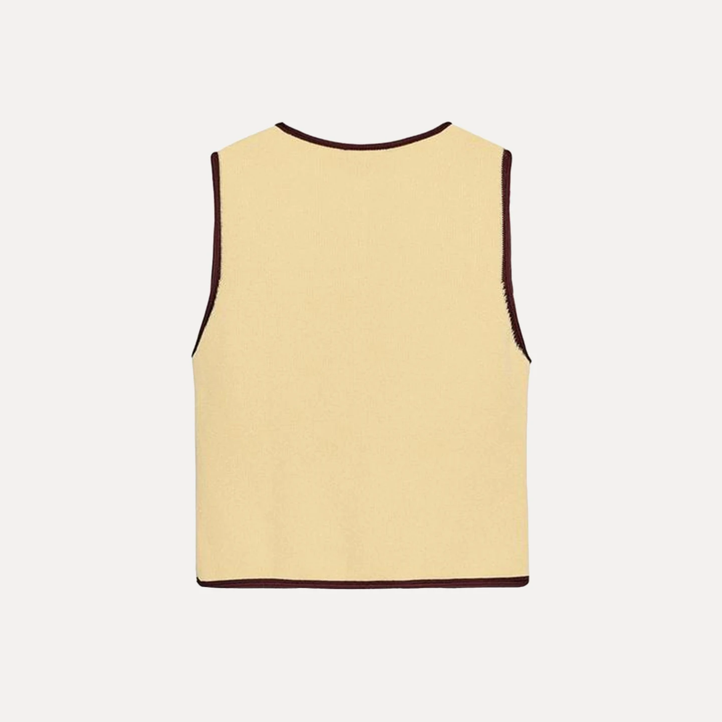 Feminino de malha casual svel redondo ne retalhos topo doce sle 2025 outono nova chegada z senhoras colete blusa