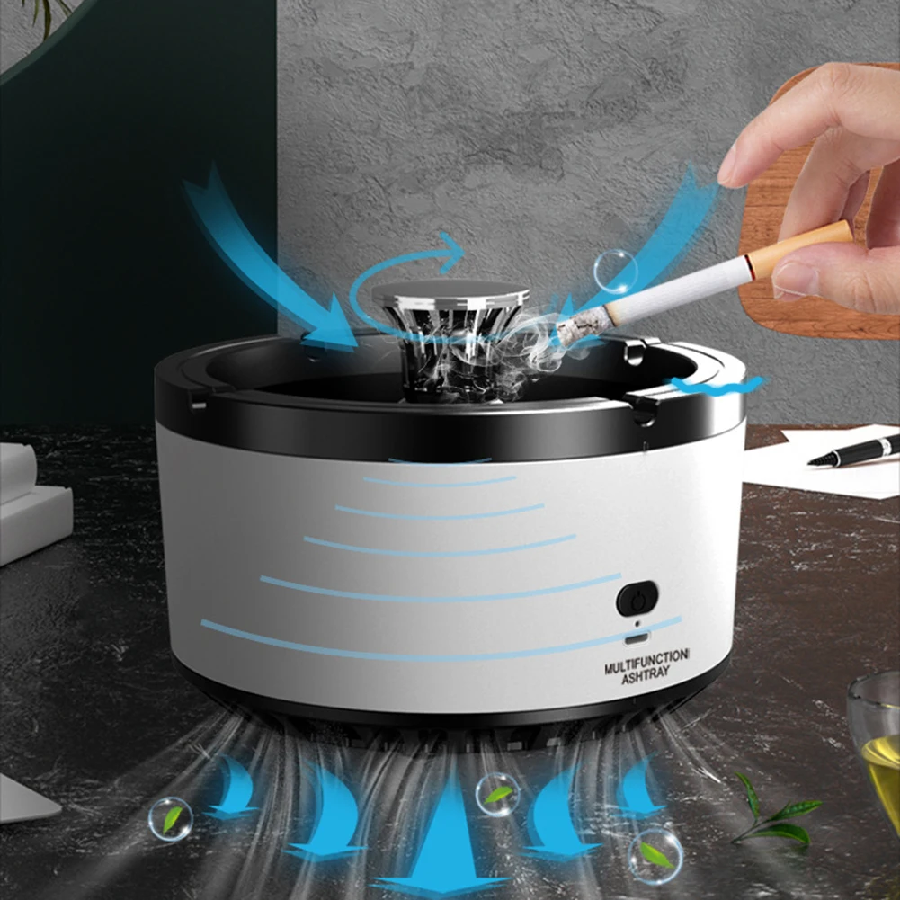 Smart Portable Ashtray Air Purifier Multifunctional USB Charging Removal Second-hand Smoke Household Mini Desktop Purifier