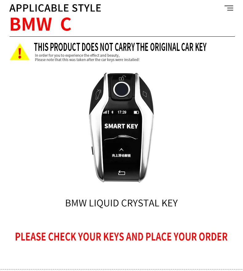 Zinc Alloy Car Remote Key Case Cover Shell For Bmw 5 6 7 Series 530le Gt X3 X4 730li 740 G12 G30 G31 G32 I8 I12 I15 Accessories