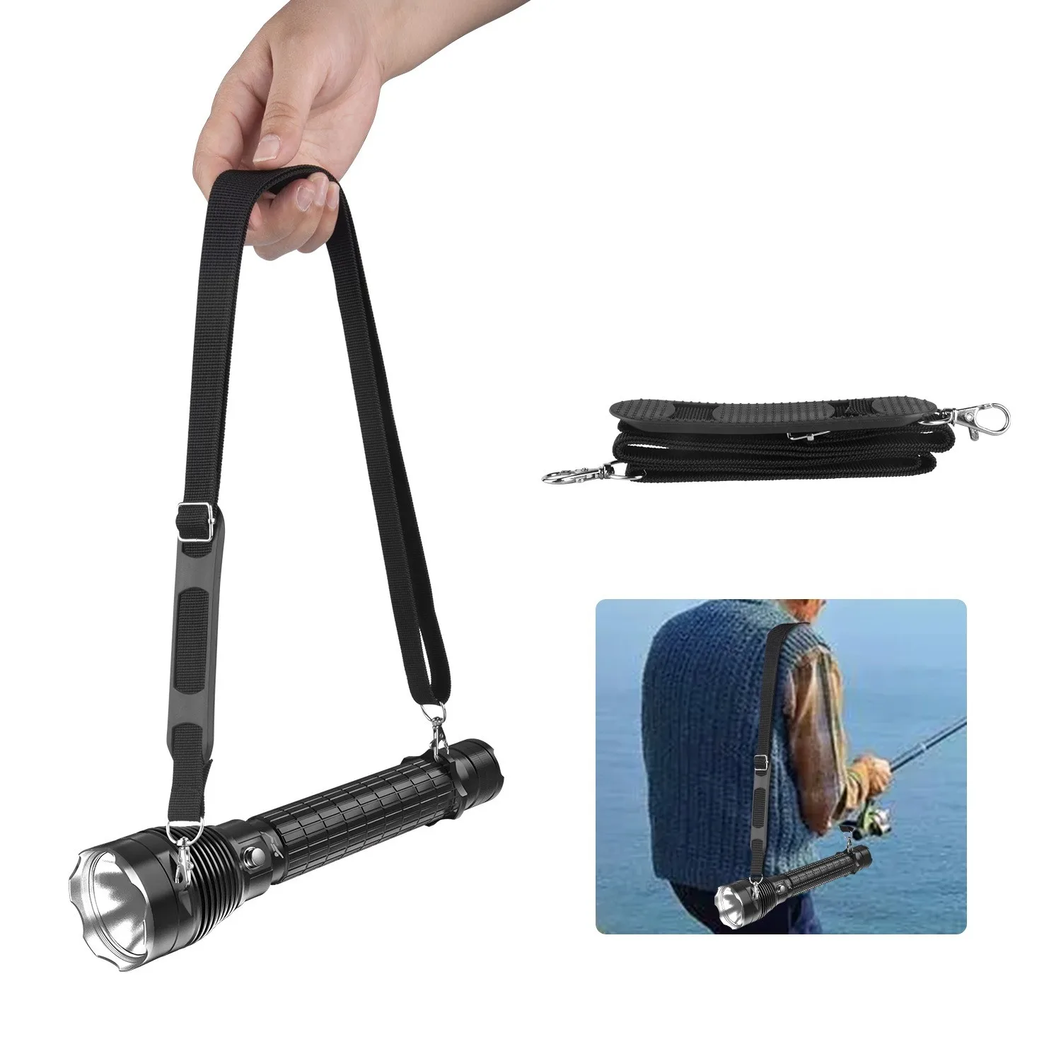 Diving XHP70 3000LM LED 100M Waterproof Underwater Multifunctional Shoulder Strap Adjustment 30W Flashlight Lamp Torch