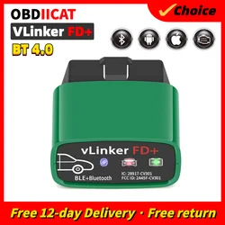 Hot Saleing Vgate vLinker FD+ ELM327 BT 4.0/3.0  Car Diagnostic OBD 2 OBD2 Scanner J2534 ELM 327 MS CAN Auto Tools