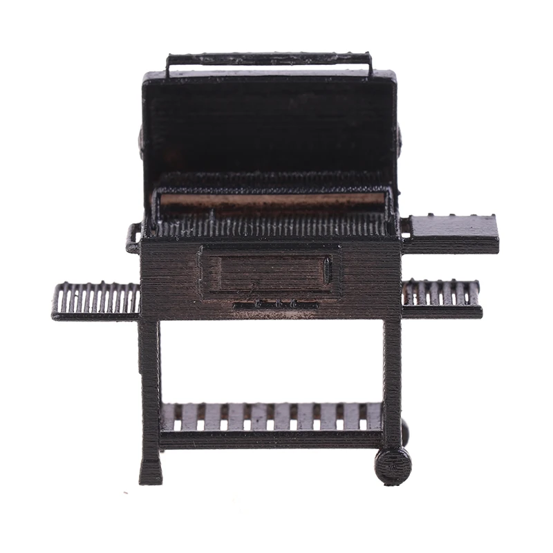 Cute Mini Furniture BBQ Grill para Dollhouse, ornamentos em miniatura, casa de boneca, gadget, cozinha, comida, brinquedos infantis, escala 1:20, venda quente