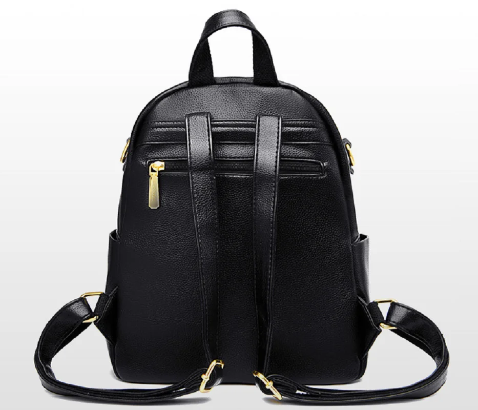 New Fashion Women High Quality Soft Leather Backpack Luxury Designer Laptop School Bag Large Capacity Travel Shoulder Bags