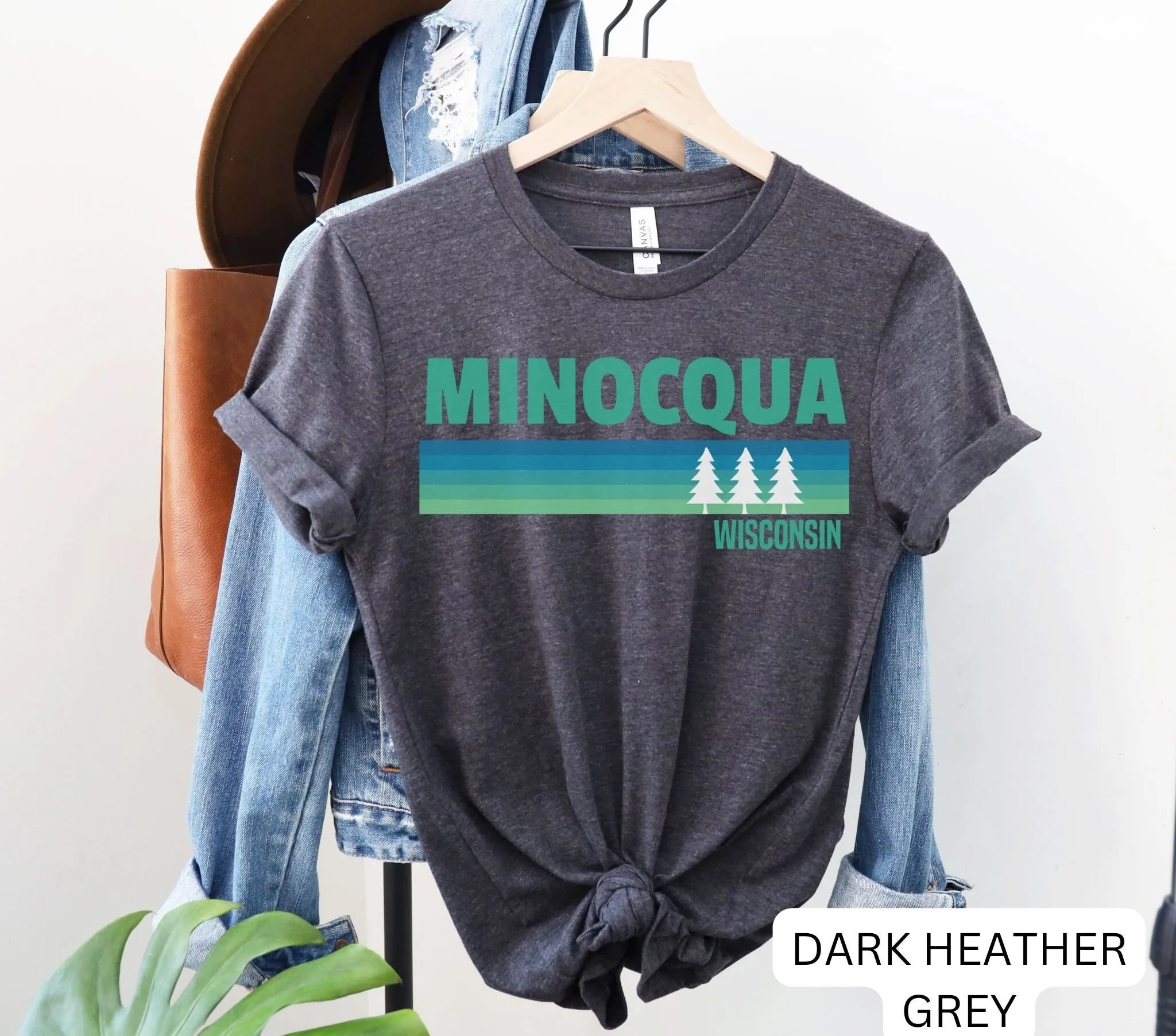 Minocqua T Shirt Wisconsin Lake Hiking Vacation Life Northwoods