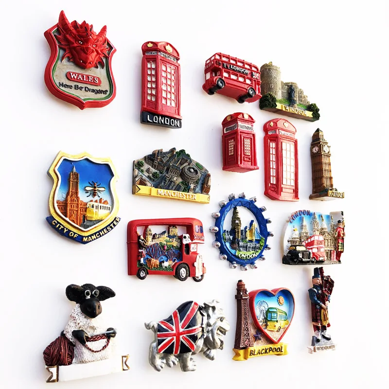 Manchester Refrigerators Magnet Windsor London Scotland Creative Refrigerator Magnetic Sticker Home Decoration Souvenirs