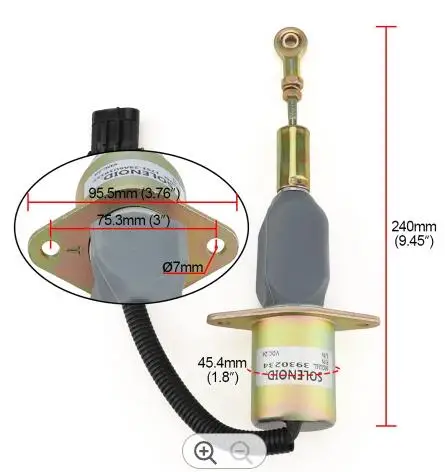 

24V 12V Shut Off Solenoid 3930233 SA-4335-12 3930234 SA-4335-24 for Cummins Engine 6BT 5.9L 6CT 8.3L 6C8.3 QSL9 ISL QSC8.3 ISLE4