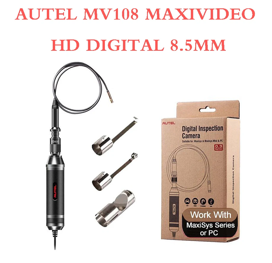 Autel MV108 MaxiVideo HD Digital 8.5mm Inspection Camera For MaxiSys Series Pro And PC Support Video Inspection E Image Head