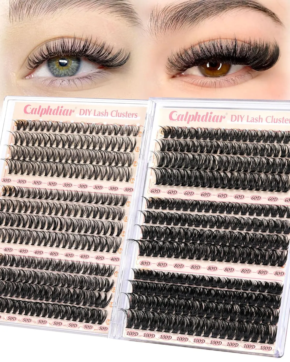 

Кластеры тонких ресниц 30D-100D, 476 шт. D-Curly Extensions 10-16 мм для домашнего использования своими руками