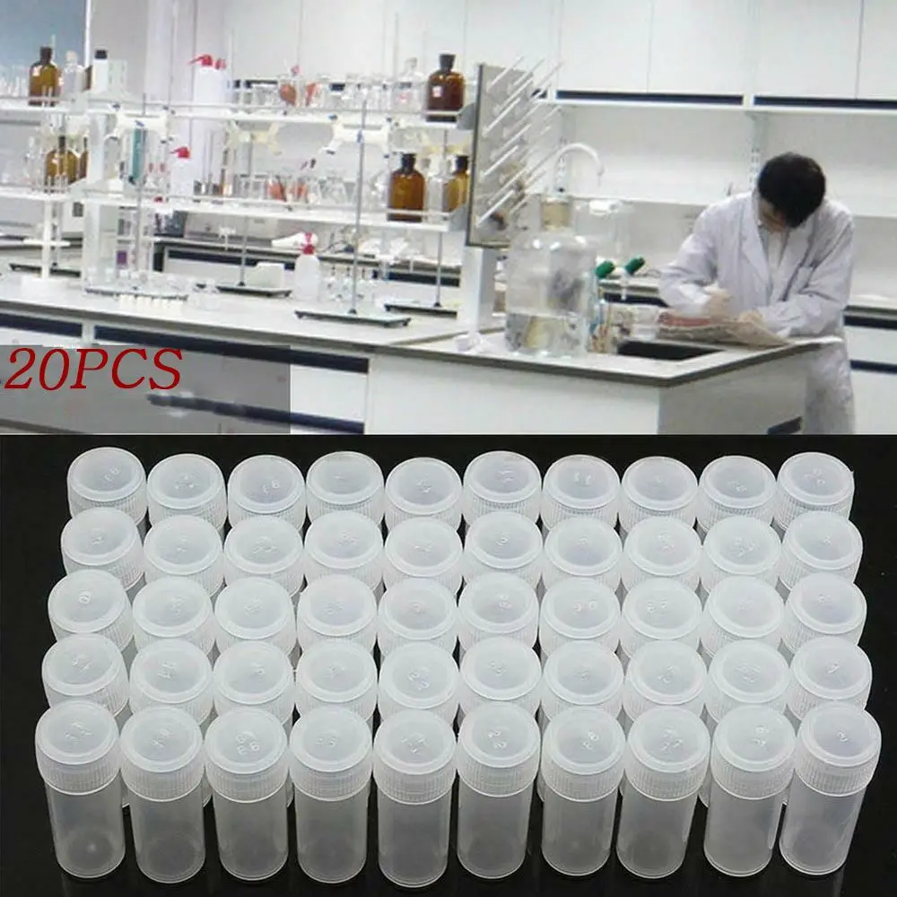 Plastic Clear Travel Pill Containers Pill Storage Vial Small Bottle Mini Bottles Test Tube Sample Bottle