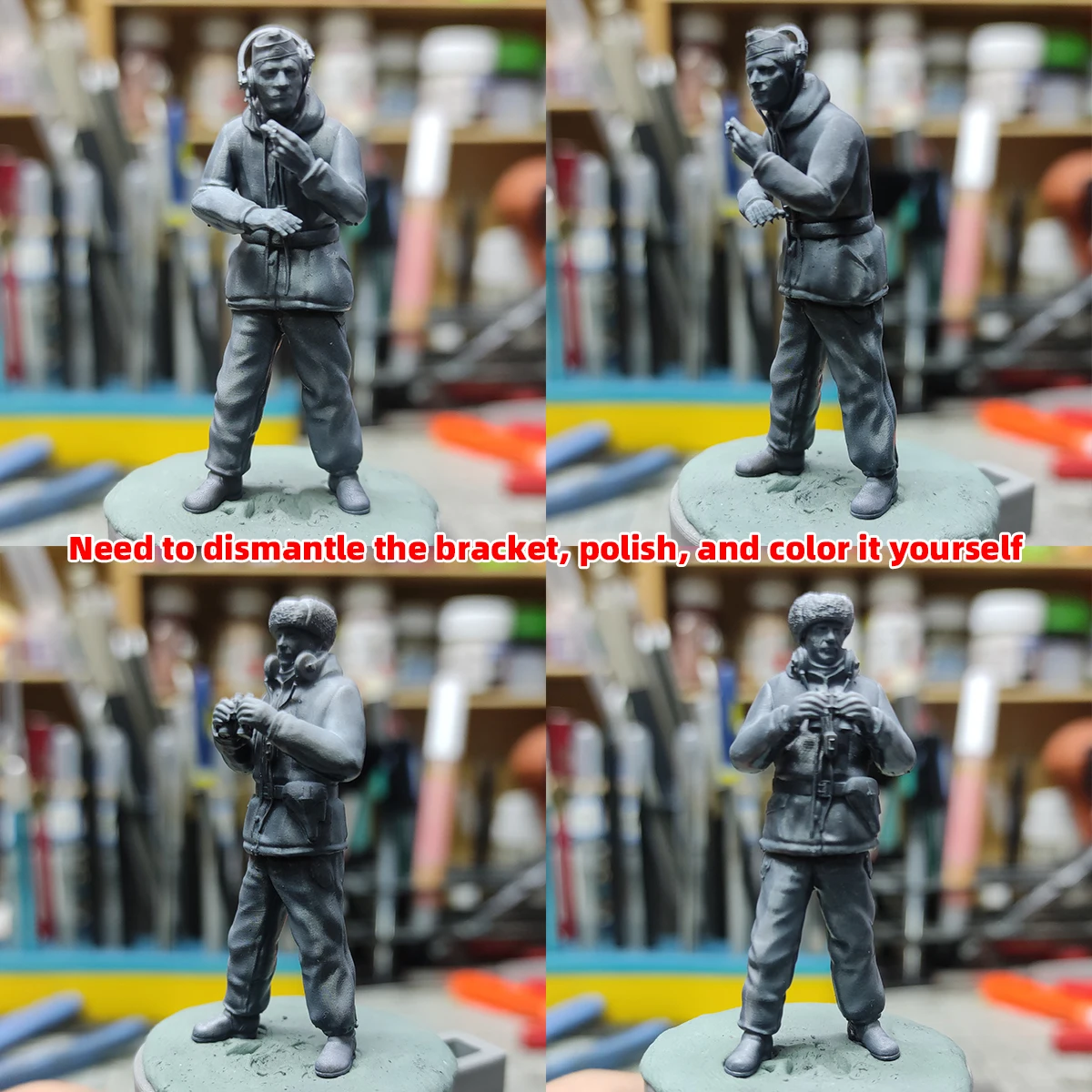 Deutschland Winter Panzersoldaten Armee Figuren-Set Militär-Modellbausatz Diorama Plastik Miniatur Maßstabsmodell 1/72 1/35 1/48 – Detail 1