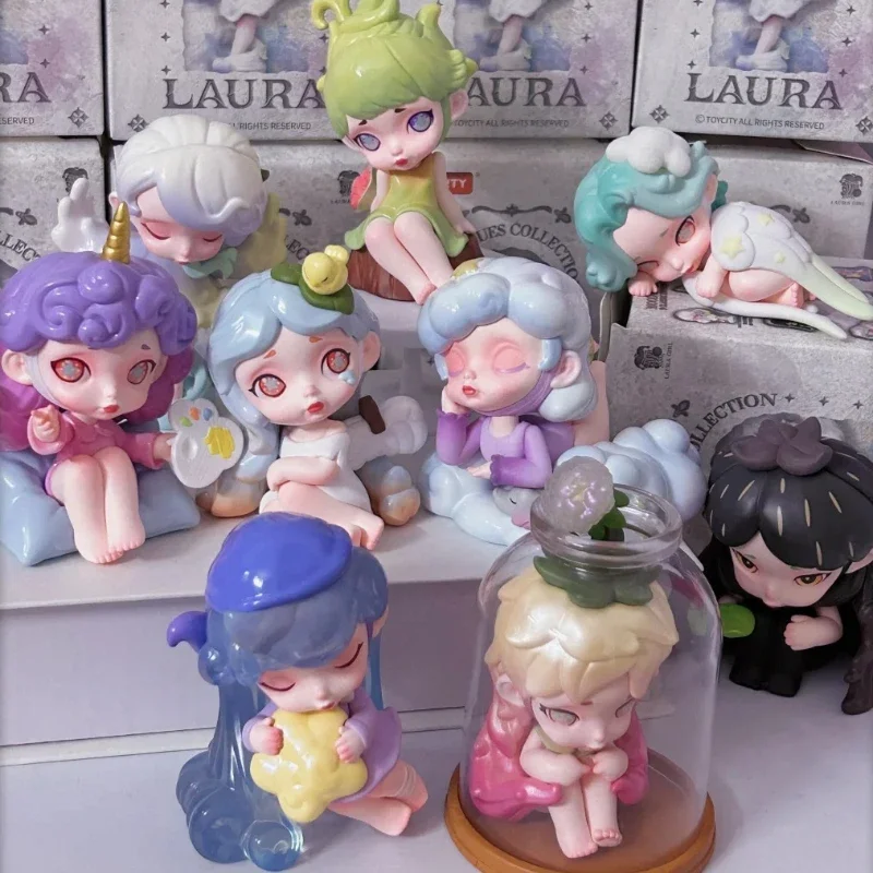 

Laura The Color Of The Mood Series Colorful Styles Blind Box Toys Kawaii Anime Figure Doll Mystery Model Halloween Birthday Gift