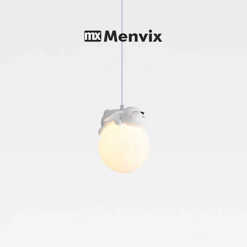 Creative Cartoon Animals LED Hanging Chandelier for Living Room Kid’s Bedroom Bedside Lamps Home-appliance Decor Pendant Lights