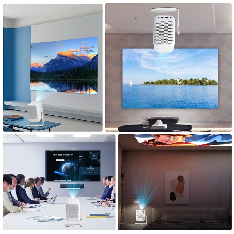 BTLIFE-Soporte Universal para proyector 3 en 1, soporte de suspensión de techo de escritorio para montaje en pared, 360 °   Soporte de rotación