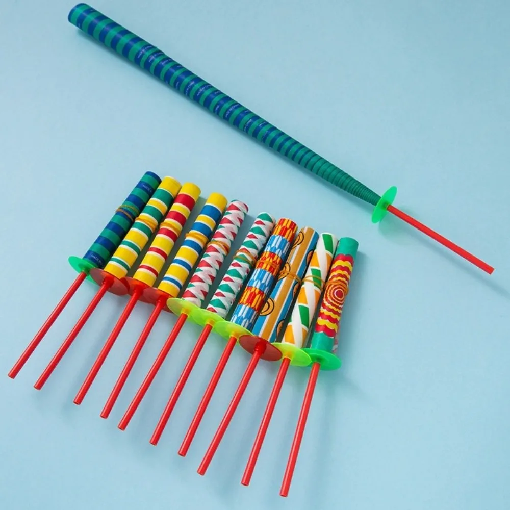 10pcs Funny 2M Retractable Rolling Paper Stick Retractable Decompression Magic Stick Telescopic Stick Children