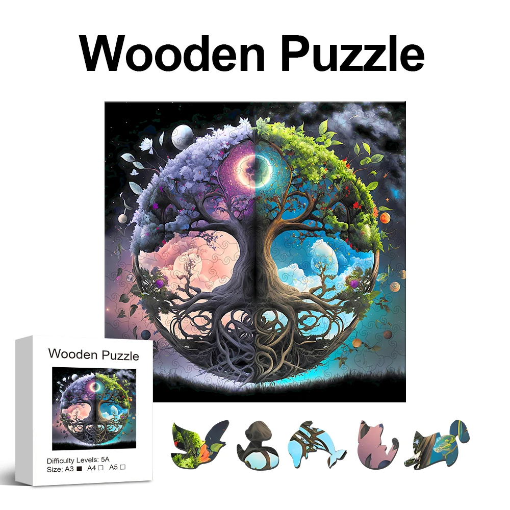 

Tree of Life Wooden Puzzle, High Difficulty Toys Puzzle, Concentration Training, Hallowee Christma Birthday Holiday Gifts