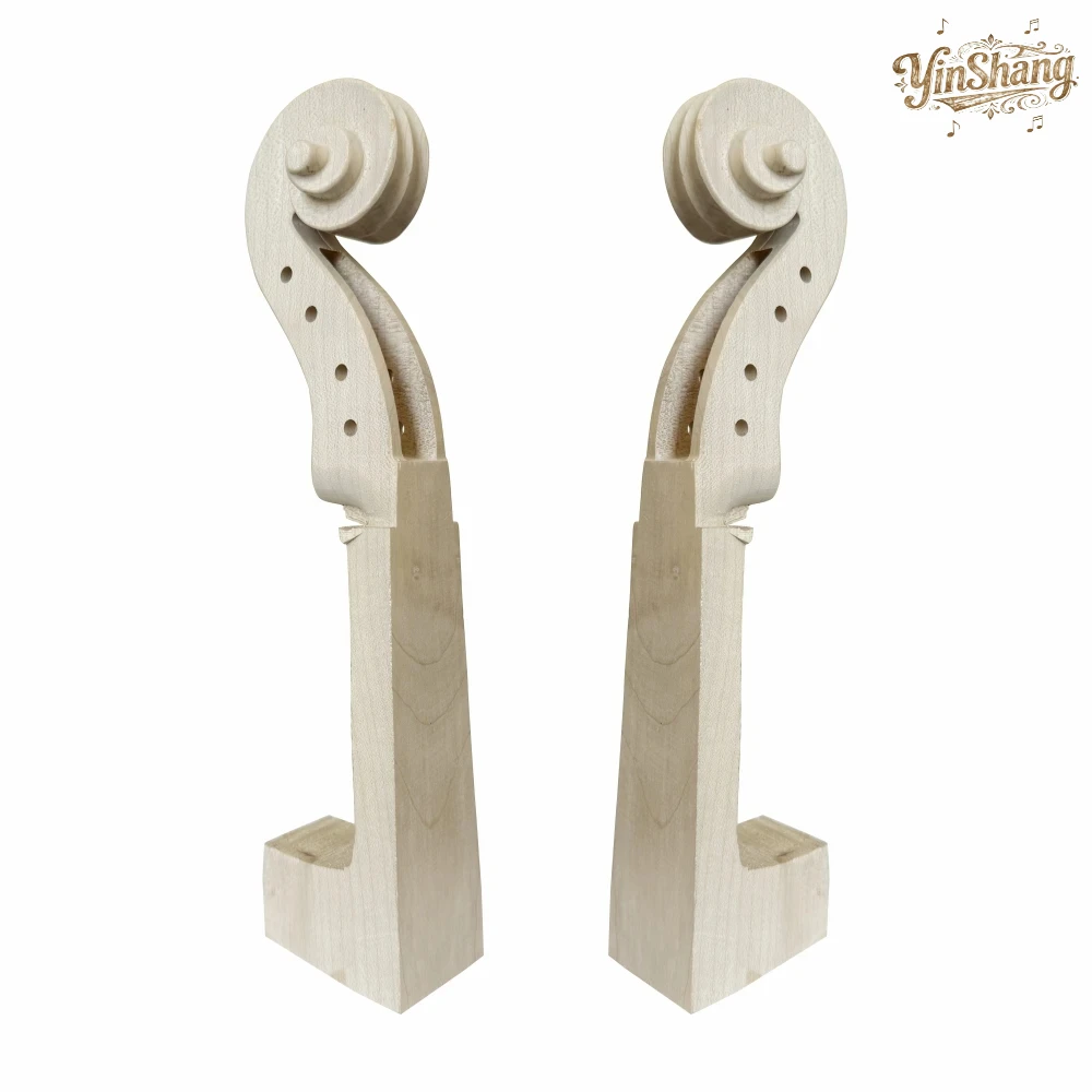 

Unfinished Violin Neck stock Scroll 4/4 3/4 1/2 1/4 1/8 Unvarnished Fiddle Maker Parts Accessories Violin Peg Box