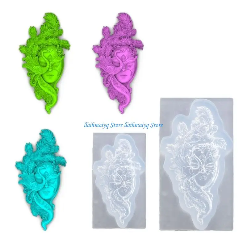 573B DIY Mirror Dancing Girl Silicone Epoxy Mold DIY for Creative A Dancer Mo