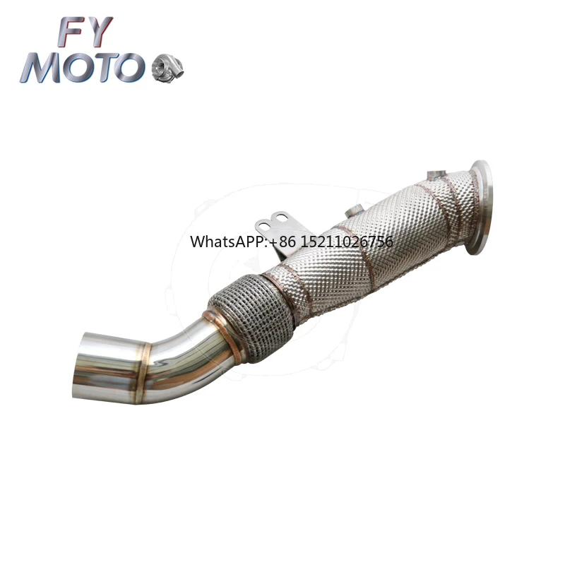 Exhaust Catalytic Downpipe for BMW G30 B58 F30 340i F32 140I 240I 340I 440i 540I 640I 740I 3.0T 2019 with heat shield