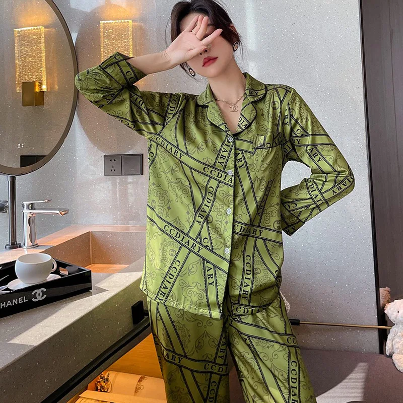 

Rayon Sexy 2PCS Nightwear Women Pajamas Suit Lounge Shirt&Shorts Homewear Letter Sleepwear Lingerie Button Nightgown Pijamas Set