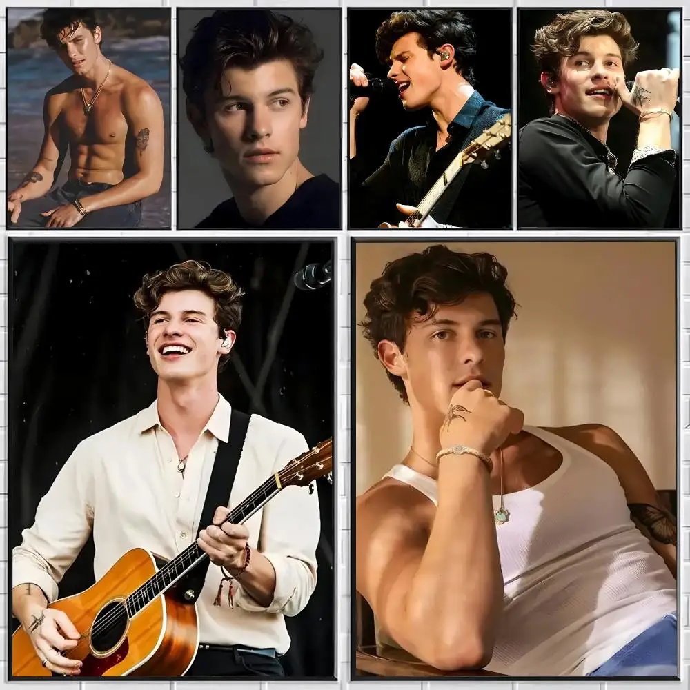 S-Shawn Mendes Pop_Singer Poster Stylish Wall Art for Bedroom Living Room Bar Café Home Decor Gift
