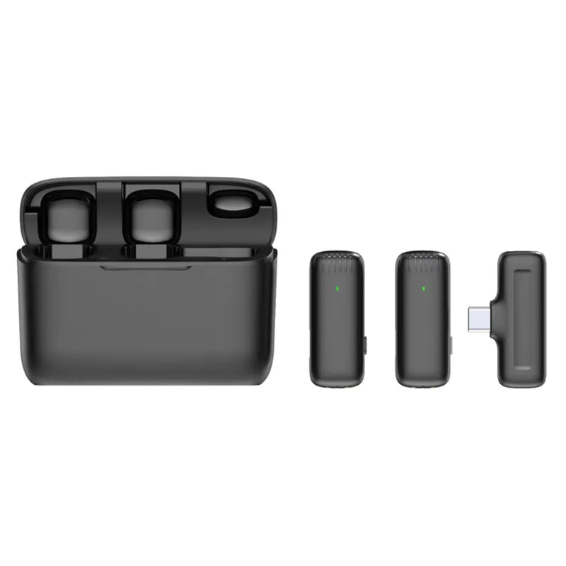 텐 아이템 TLF Xtuga J13 플러그 앤 플레이 무선 라발리에 마이크로폰 안드로이드용 노이즈 감소 2.4g 무선 마이크로폰 충전기 포함