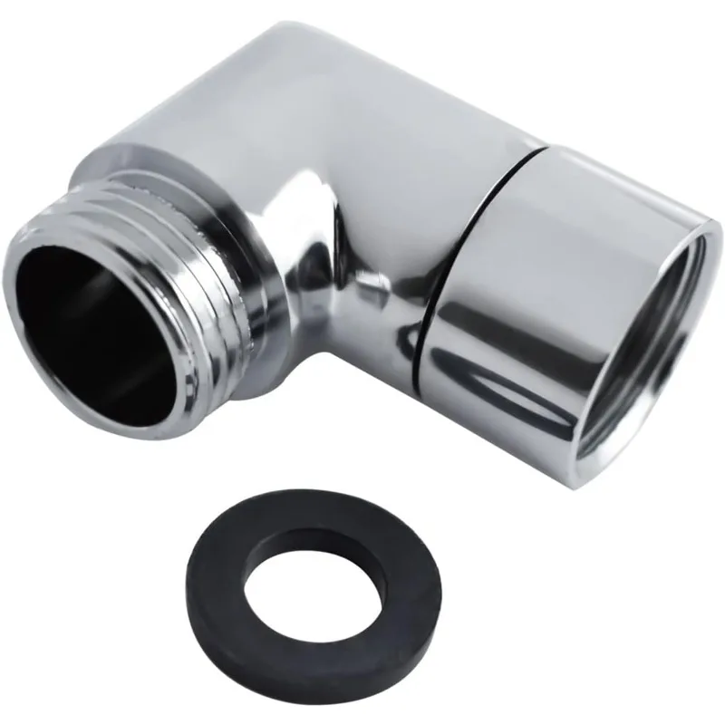 For Wall Mounted Handheld Shower Hose Adapter Bathroom Accessories Adjustable 90 Degree Shower Head Elbow Adapter