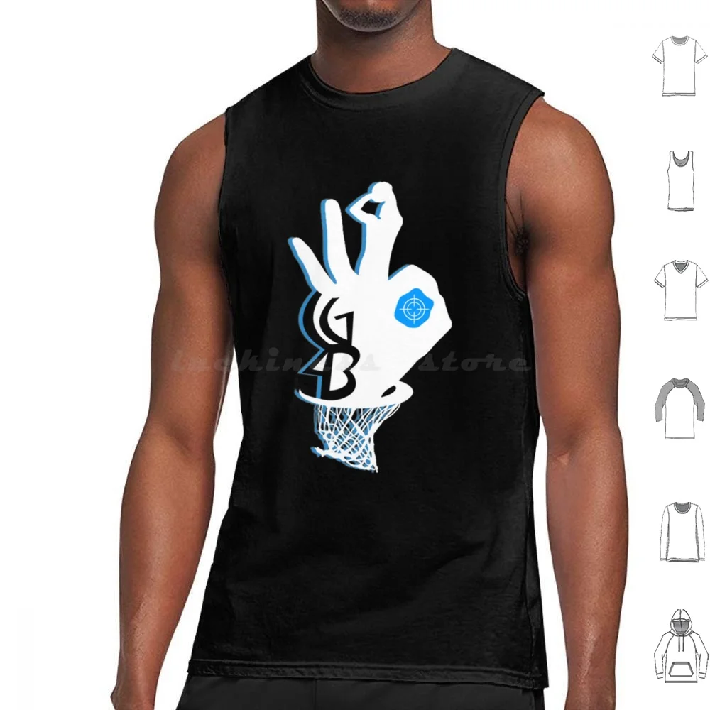 Cg43 Logo ( White ) Tank Tops Print Cotton Chrisgoulding Cg43 Melbourne Melbourneunited Nbl Nblbasketball