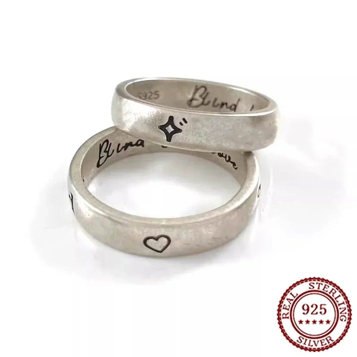 

2 новых кольца Сатурна из серебра 925 пробы, ювелирное кольцо, простое кольцо для пары