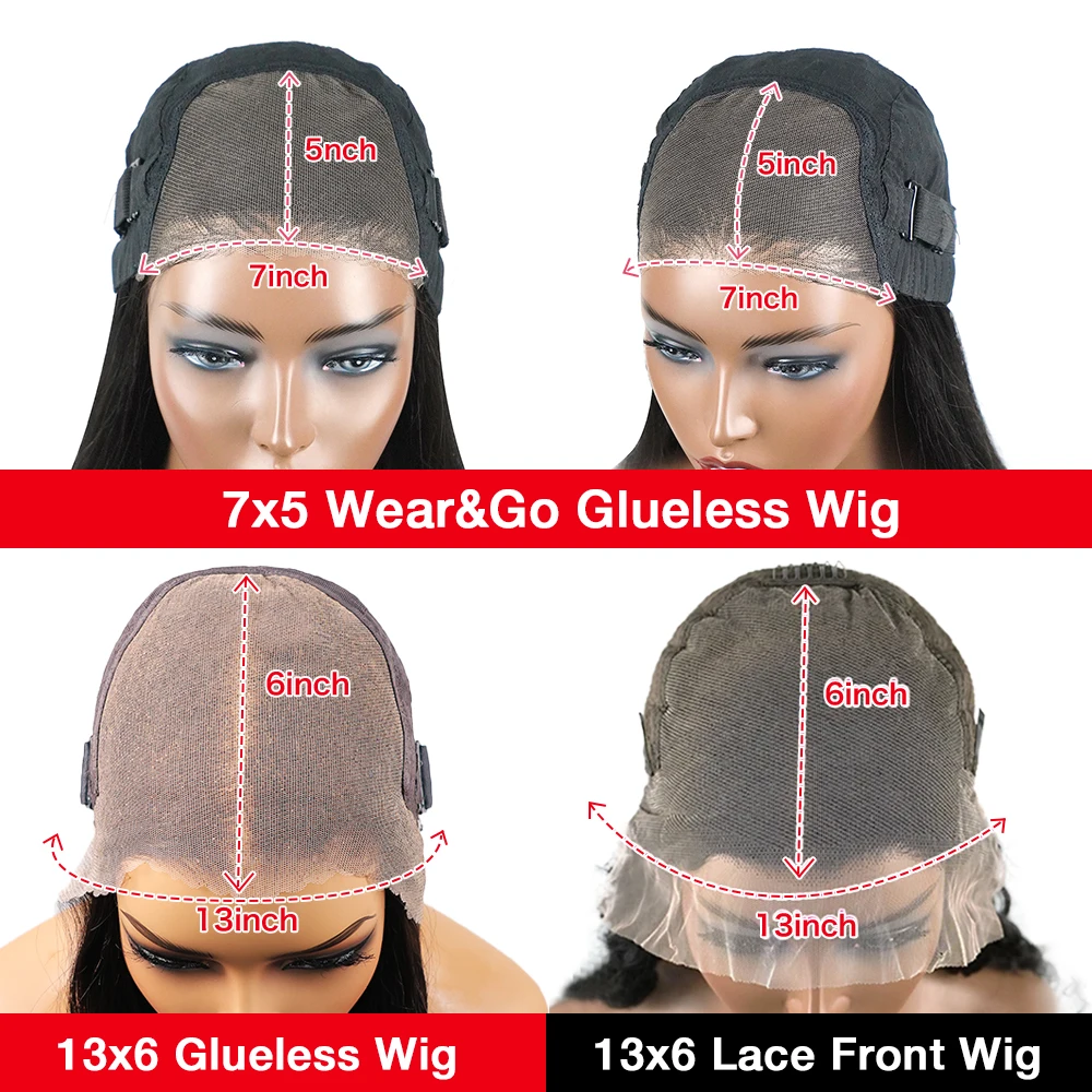 Kinky Curly Wigs 13x6 HD Lace Frontal Wig Glueless Human Hair 4C Afro Curly Lace Front Human Hair Wigs 7x5 HD Lace Closure Wigs