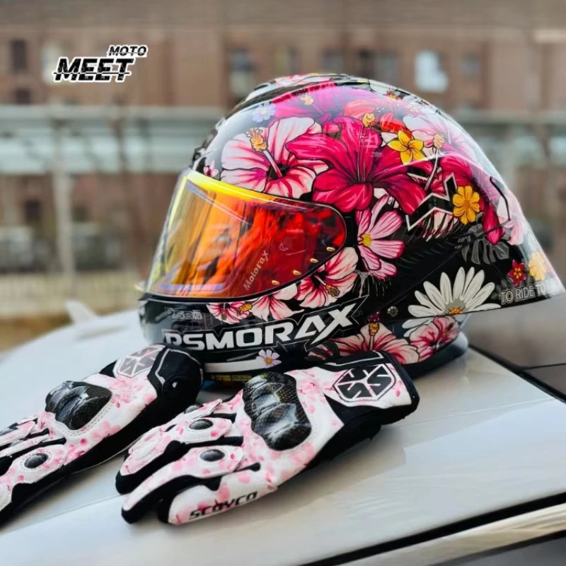 RSMORAX R50S Pro Motorcycle Sport Bike Helmet Women Full Face Large Spoiler Helmets Road Racing Casco Para Moto Lightweight