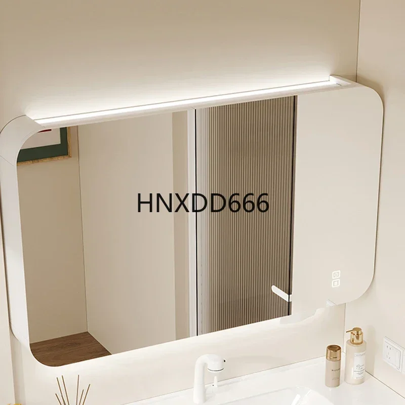 Italian Style Rounded Corner Bathroom Cabinet Intelligent Touch Bathroom Cabinet Defogging Home Furniture Compartiment HBMC