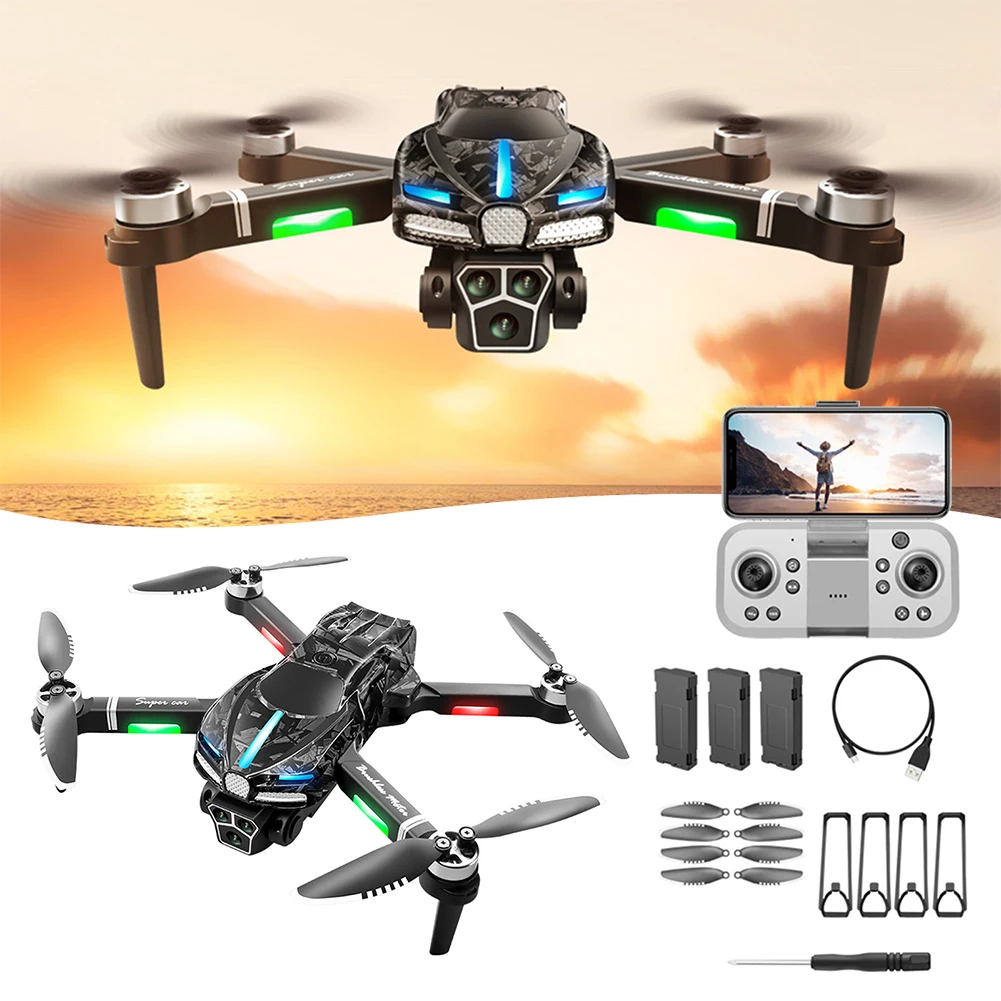 

2024 New V186 Mini Drone 8K HD Dual Camera Brushless Obstacle Avoidance Dron 5G wifi RC Helicopter Foldable Quadcopter Toy