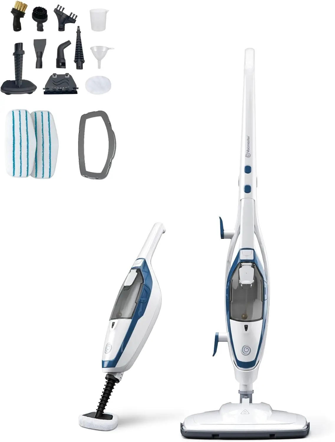 

2-in-1 Steam Mop & Handheld Steamer for Floors, Carpets, Tiles - Quick Heating, Lightweight, Chemical-Free Cleaning